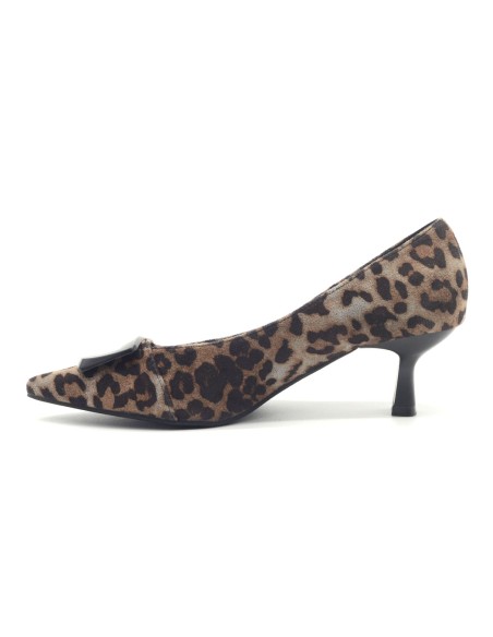 Kharisma Damen-Dekolleté aus Samt mit Animal-Print