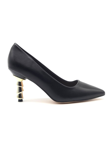Kharisma women's décolleté in eco-leather with sculptural heel