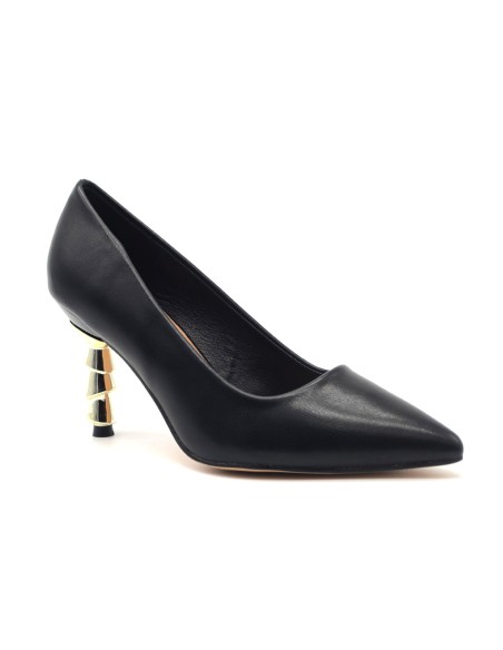 Kharisma women's décolleté in eco-leather with sculptural heel