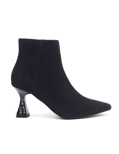 Kharisma Damen-Samtstiefelette mit innenliegendem Reißverschluss