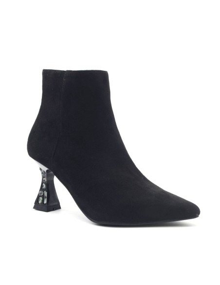 Bottines Kharisma pour femme en velours avec fermeture éclair intérieure