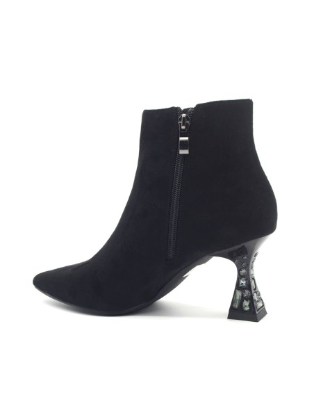 Bottines Kharisma pour femme en velours avec fermeture éclair intérieure