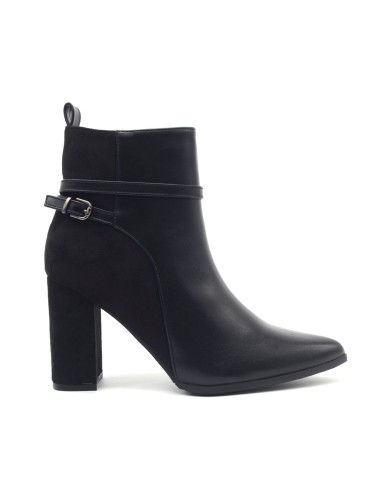Bottines Kharisma pour femmes en similicuir et velours à talon haut