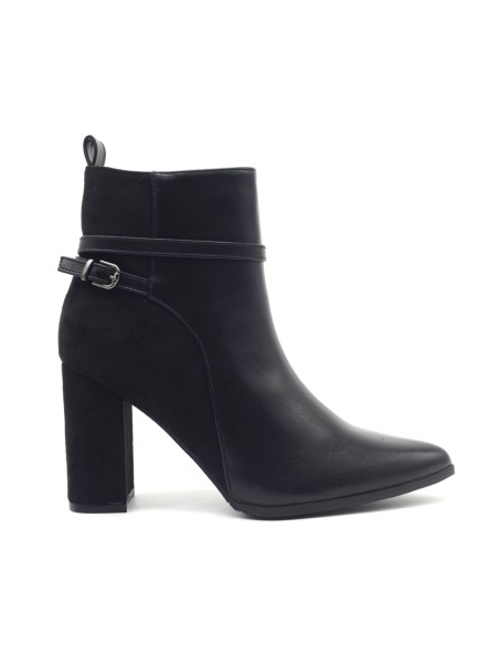 Kharisma women's ankle boot in faux leather and velvet with high heel