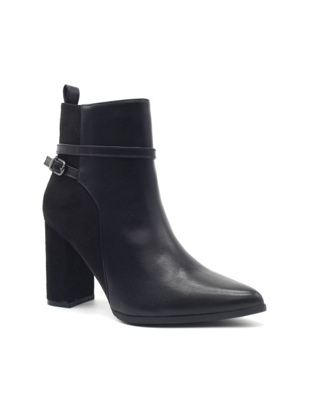Bottines Kharisma pour femmes en similicuir et velours à talon haut