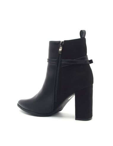 Bottines Kharisma pour femmes en similicuir et velours à talon haut
