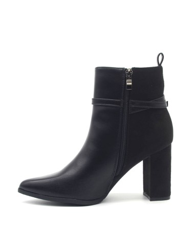 Kharisma women's ankle boot in faux leather and velvet with high heel