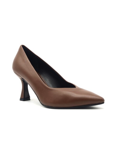 Melluso décolleté Made in Italy in nappa with spool heel