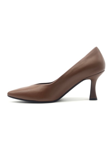 Melluso décolleté Made in Italy in nappa with spool heel