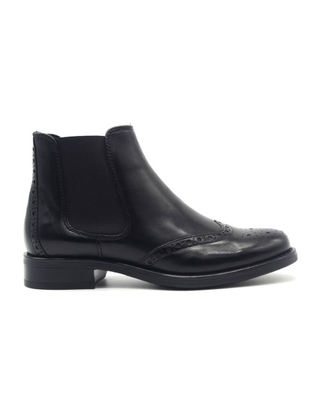Vueva Damen-Ankle-Boot aus Leder mit Brogue-Details