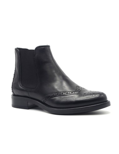 Vueva Damen-Ankle-Boot aus Leder mit Brogue-Details