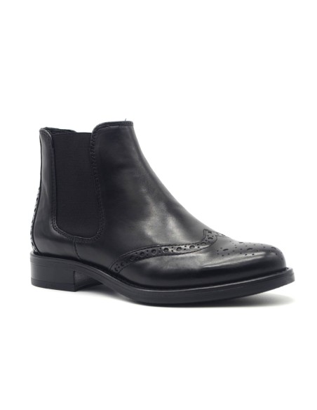 Vueva Damen-Ankle-Boot aus Leder mit Brogue-Details