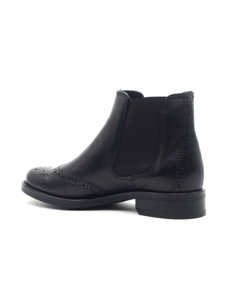 Vueva Damen-Ankle-Boot aus Leder mit Brogue-Details