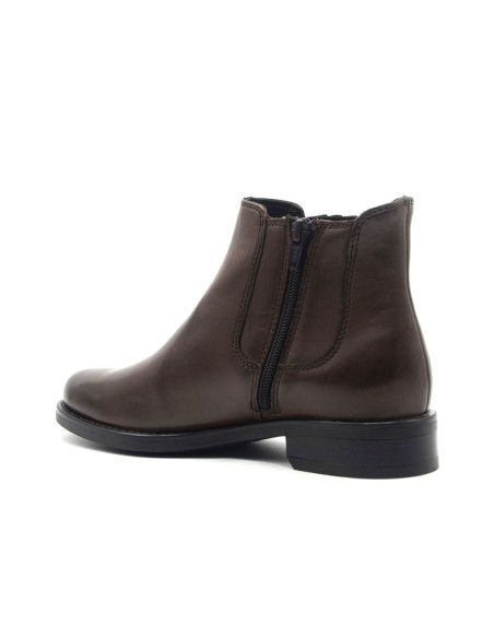 Vueva Damen-Lederstiefelette mit seitlichem Gummizug und Reißverschluss
