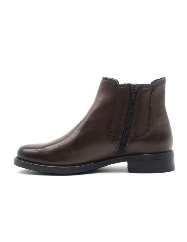Vueva Damen-Lederstiefelette mit seitlichem Gummizug und Reißverschluss