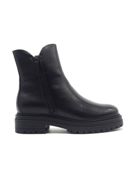 Vueva Damen-Lederstiefelette mit Doppelreißverschluss