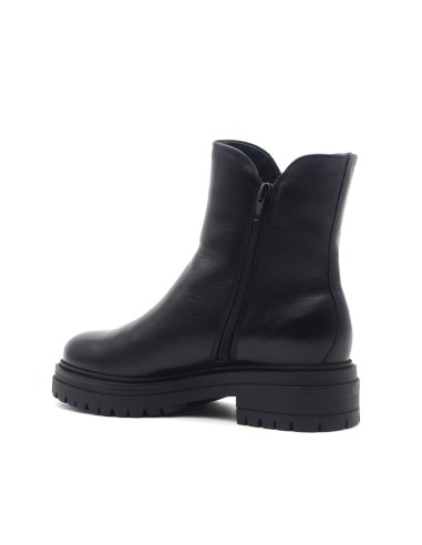 Vueva Damen-Lederstiefelette mit Doppelreißverschluss