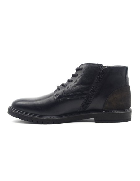 Vueva Herren-Lederstiefelette mit Wildledereinsätzen