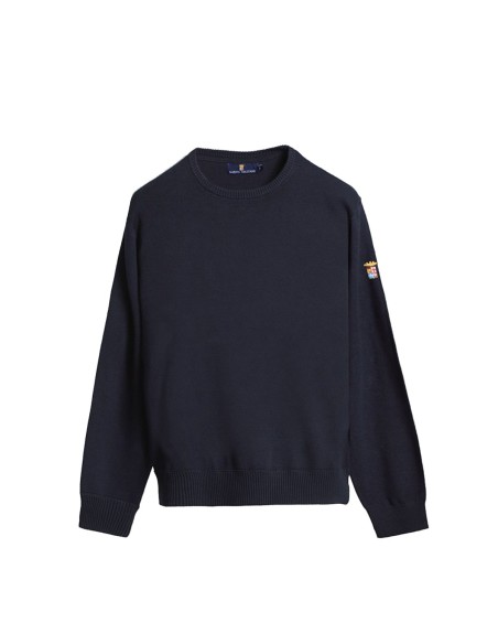 Marina Militare Herrenpullover mit Rundhalsausschnitt aus Baumwollmischung