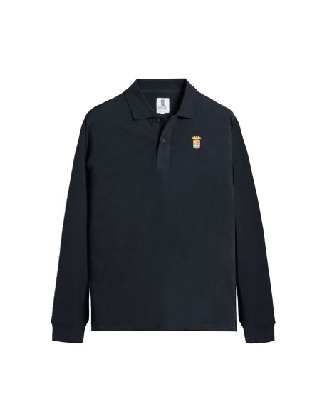 Marina Militare Herren-Poloshirt mit langen Ärmeln aus reiner Piqué-Baumwolle