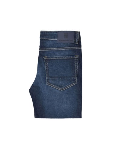 Marina Militare Men's Washed Denim Jeans with 5 Pockets