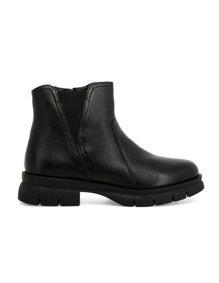 Melluso Damen-Ankle-Boot aus weichem Leder mit elastischem Seiteneinsatz