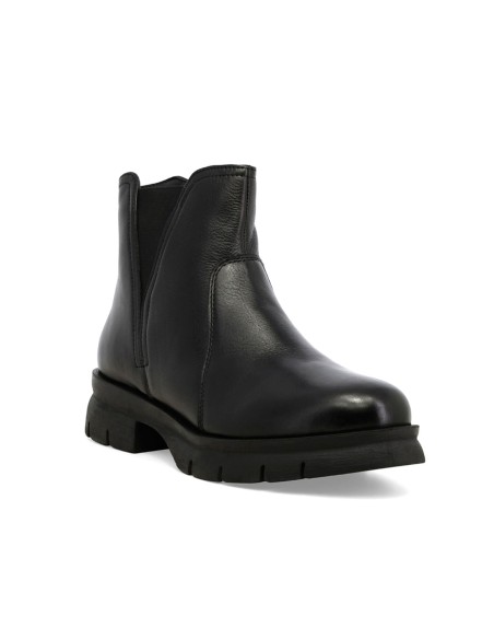 Melluso Damen-Ankle-Boot aus weichem Leder mit elastischem Seiteneinsatz