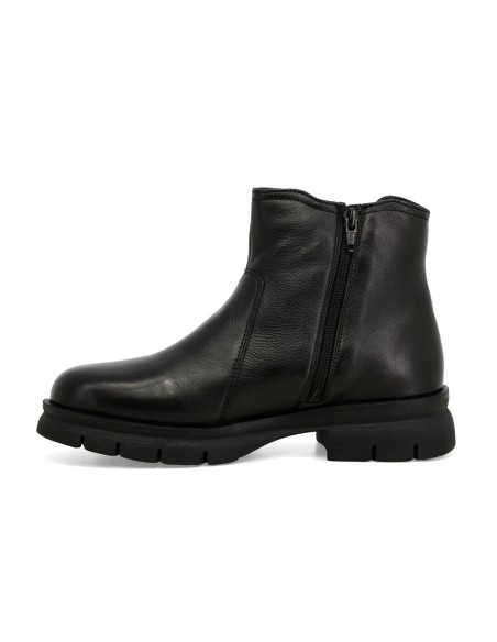 Melluso Damen-Ankle-Boot aus weichem Leder mit elastischem Seiteneinsatz