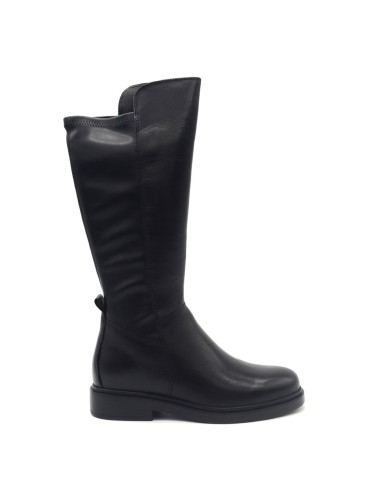 Vueva women's boot in leather and stretch fabric on the shaft