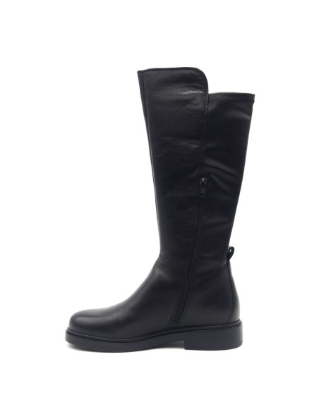 Vueva stivale donna in pelle e tessuto elasticizzato sul gambale