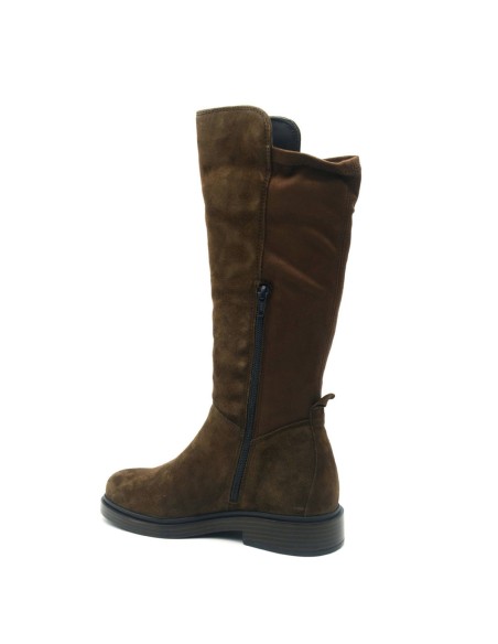 Vueva women's boot in suede and stretch fabric