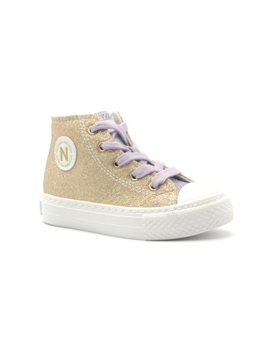 Naturino Ylfas Modell High-Top-Sneaker für Mädchen aus Glitzerstoff