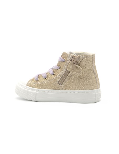 Baskets montantes Naturino Ylfas pour filles en tissu pailleté