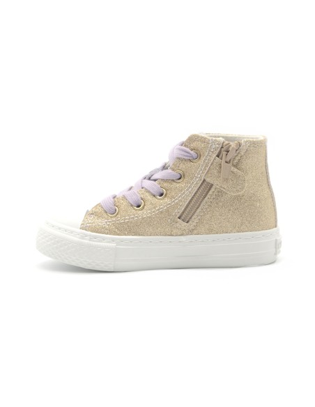 Naturino Ylfas Modell High-Top-Sneaker für Mädchen aus Glitzerstoff