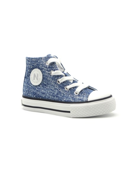 Naturino Ylfas Modell High-Top-Sneaker für Mädchen aus Denim-Stoff