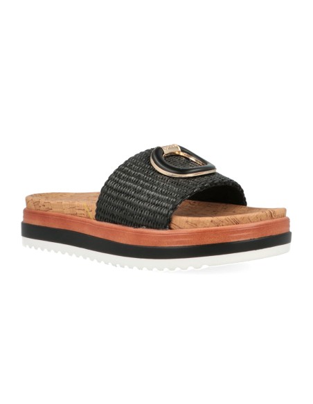 Pantoufles Jeep Grace Raffia pour femmes en tissu tissé