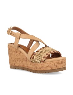 Jeep Mayor Raffia sandale compensée en liège 2