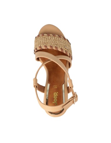 Jeep modello Mayor Raffia sandalo donna in tessuto intrecciato