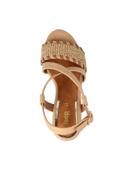 Jeep Mayor Raffia Damen-Sandalen aus gewebtem Stoff