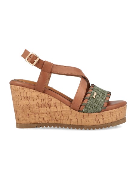 Jeep Mayor Raffia Damen-Sandalen aus gewebtem Stoff
