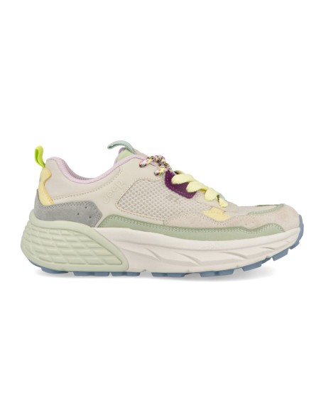 Jeep modello Groove Mesh sneaker stringata donna in tessuto e pelle