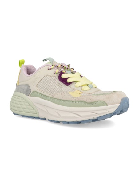 Jeep modello Groove Mesh sneaker stringata donna in tessuto e pelle