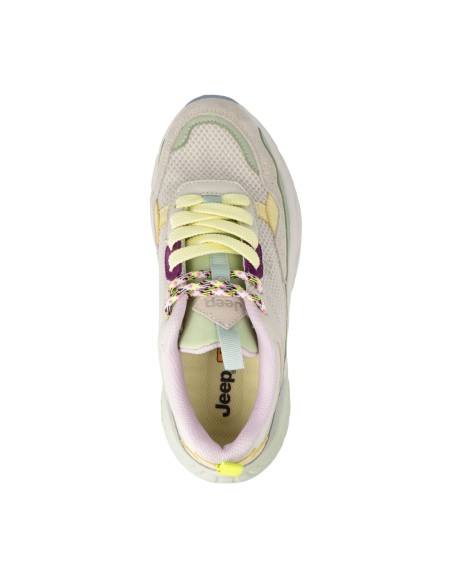 Jeep modello Groove Mesh sneaker stringata donna in tessuto e pelle