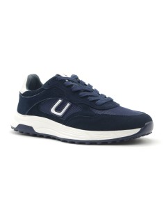 4US By Paciotti men's lace-up sneaker in suede and fabric 2