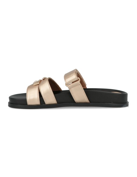 Sandalias tipo chancla Guardiani modelo Nora con velcro para mujer.