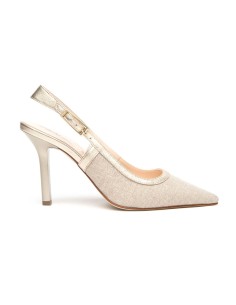 Elegante zapato de tacón con tira trasera de Nero Giardini, fabricado en Italia para mujer.