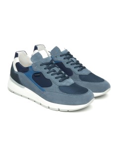 Zapatillas deportivas de hombre Nero Giardini, fabricadas en Italia en ante y tela. 2