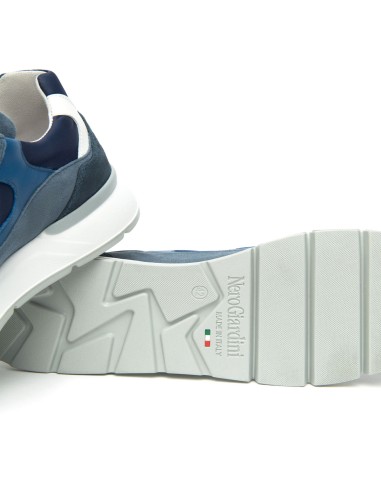 Nero Giardini men's Made in Italy suede and fabric sneaker