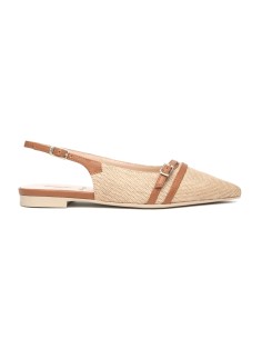 Nero Giardini slingback in tessuto e pelle