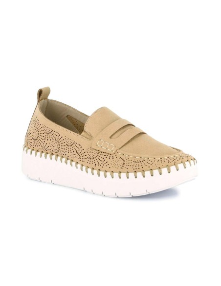 Grunland Sili mocassino laserato con zeppa